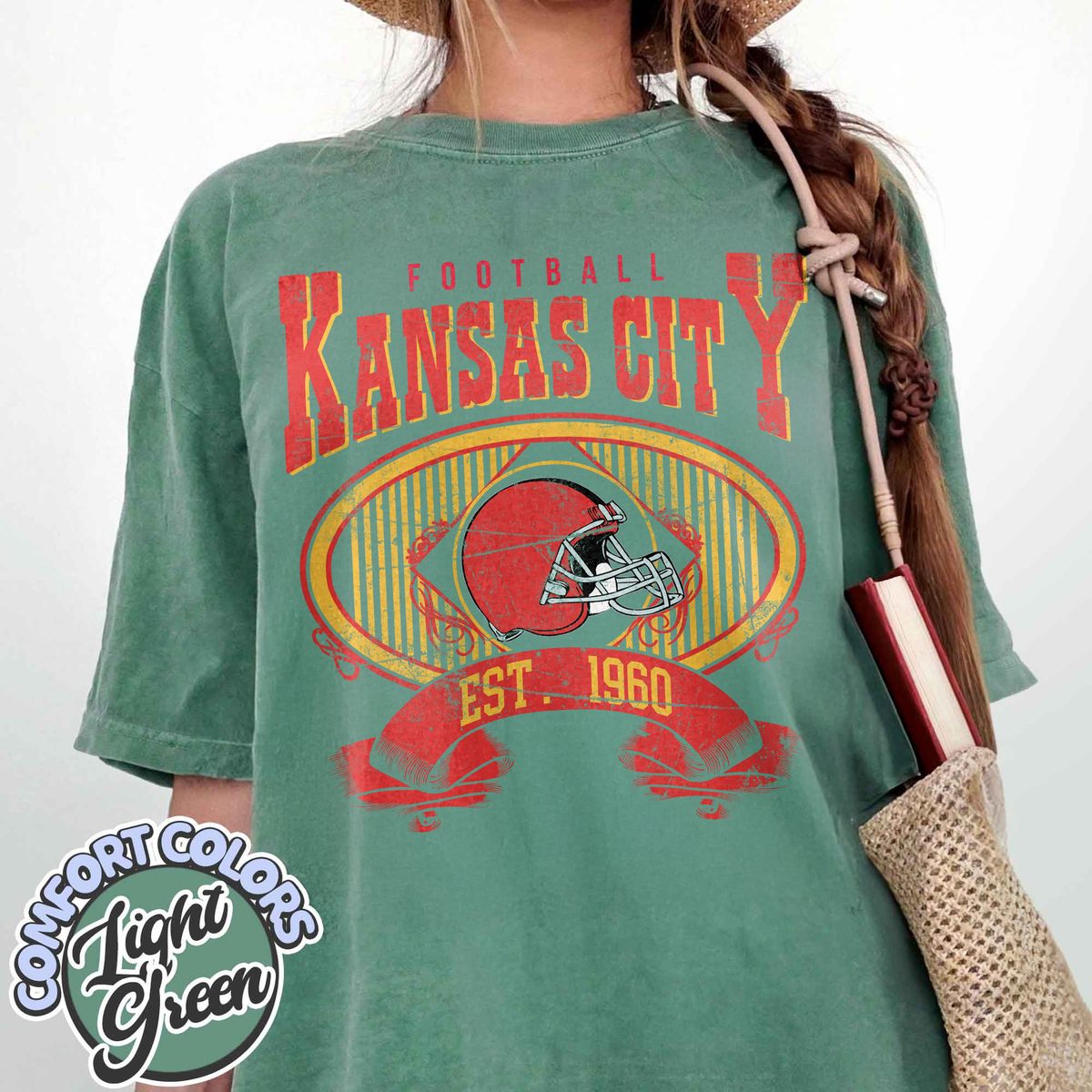 Unisex Kansas City football vintage t-shirt for men and women