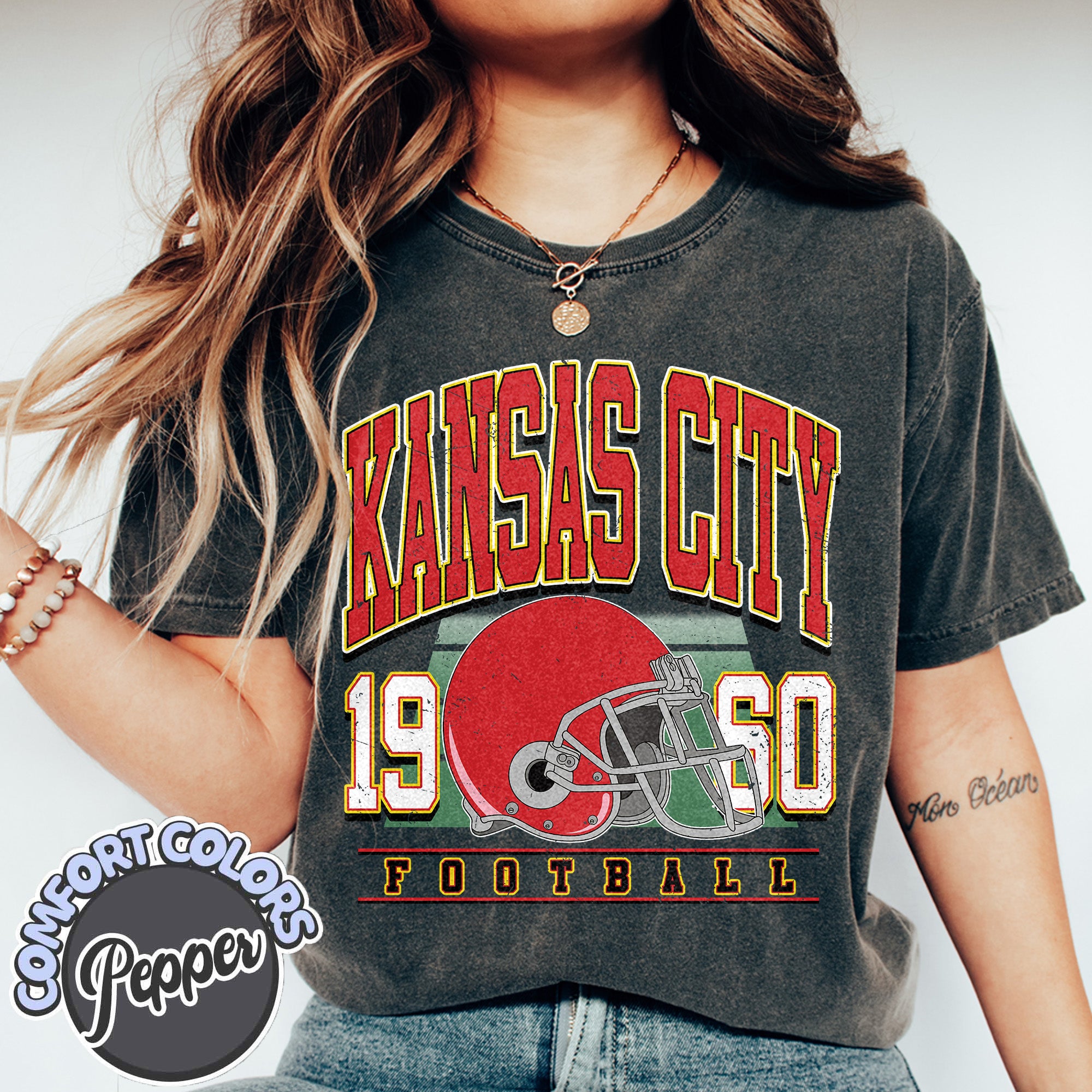 Unisex Kansas City football vintage t-shirt for men and women