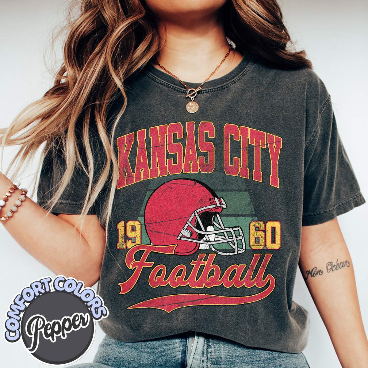 Unisex Kansas City football vintage t-shirt for men and women