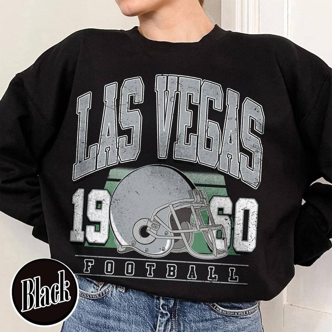 Unisex Las Vegas football vintage crewneck sweatshirt for men and women