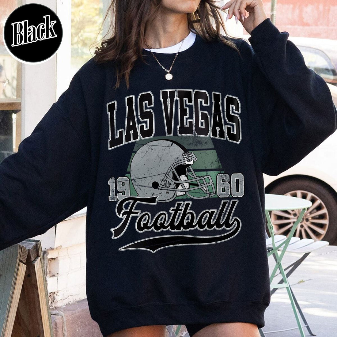 Unisex Las Vegas football vintage crewneck sweatshirt for men and women