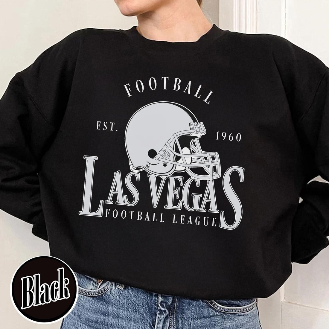 Unisex Las Vegas football vintage crewneck sweatshirt for men and women