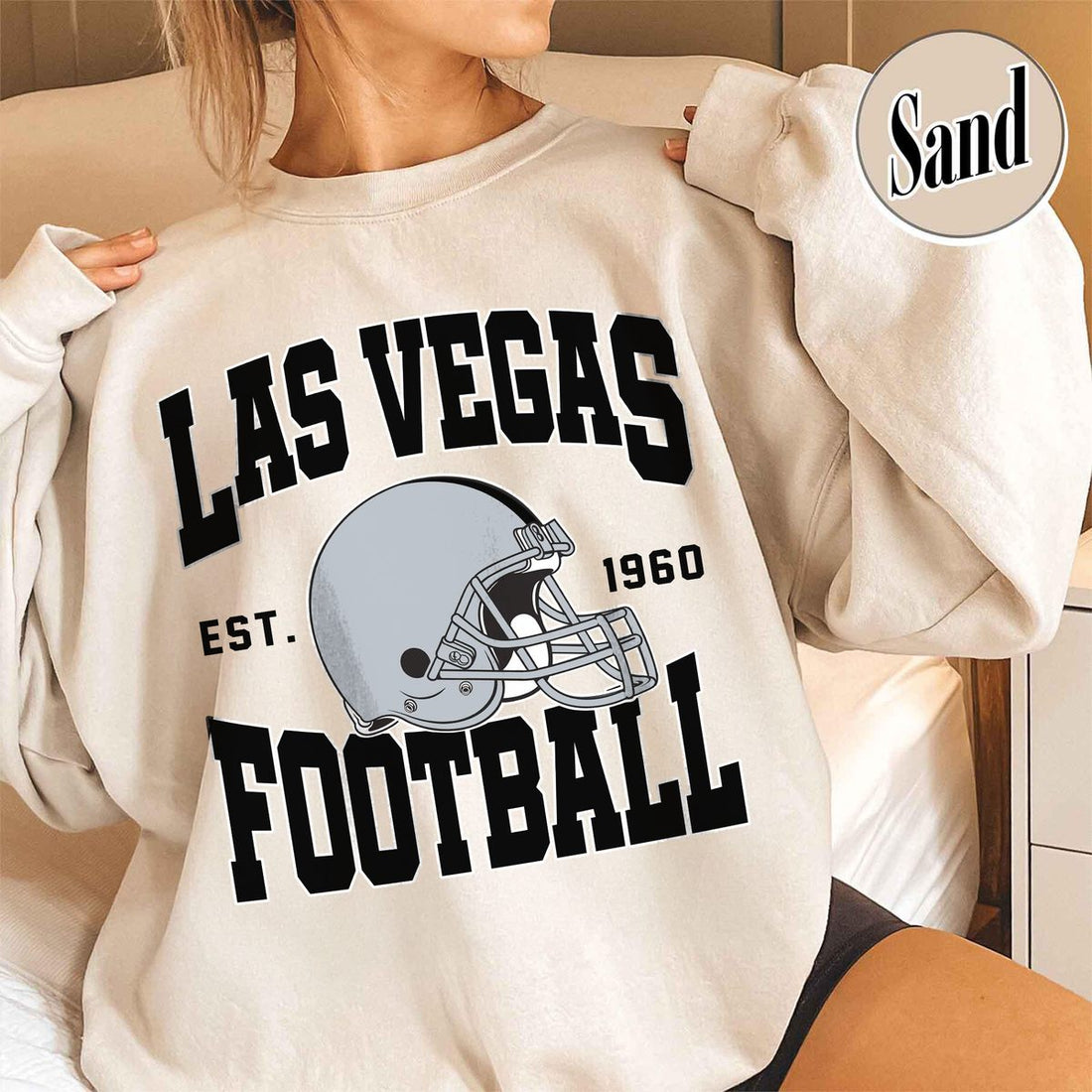 Unisex Las Vegas football vintage crewneck sweatshirt for men and women