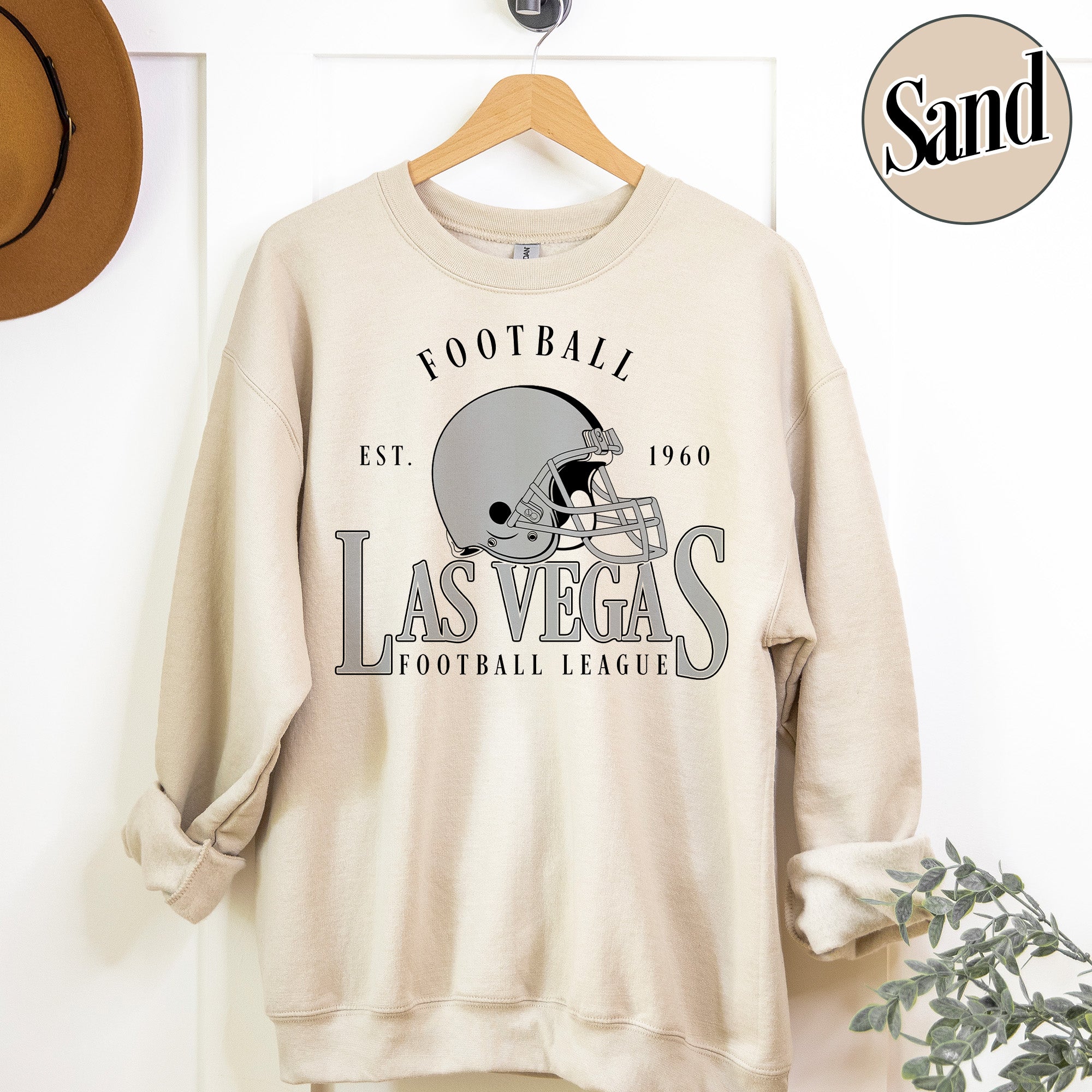 Unisex Las Vegas football vintage crewneck sweatshirt for men and women