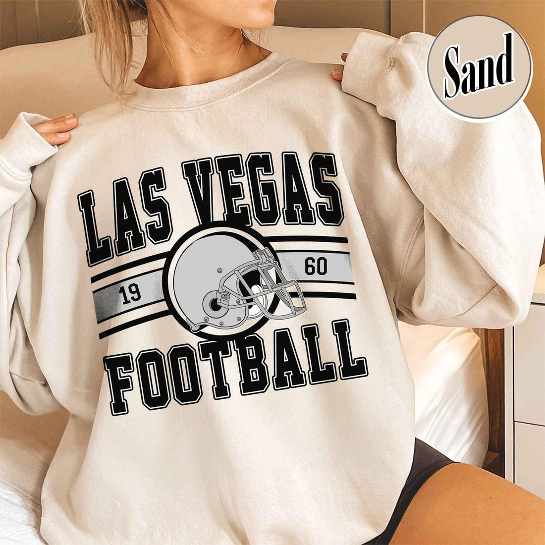 Unisex Las Vegas football vintage crewneck sweatshirt for men and women