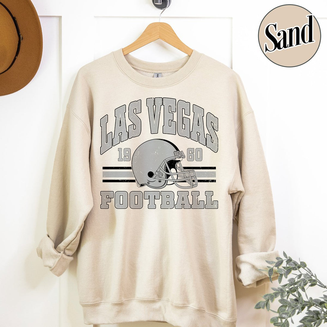 Unisex Las Vegas football vintage crewneck sweatshirt for men and women