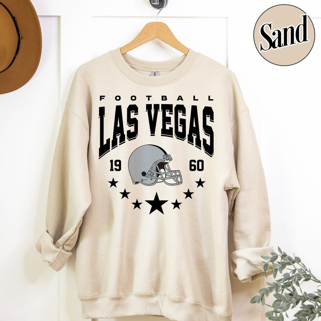 Unisex Las Vegas football vintage crewneck sweatshirt for men and women