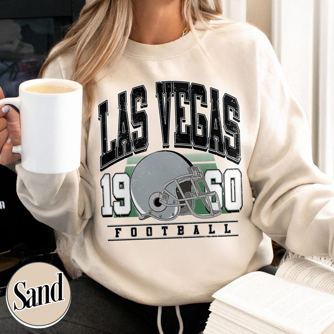 Unisex Las Vegas football vintage crewneck sweatshirt for men and women