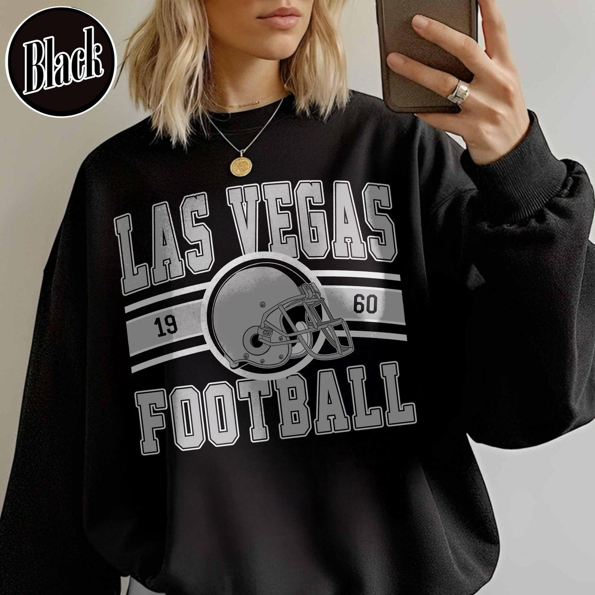 Unisex Las Vegas football vintage crewneck sweatshirt for men and women