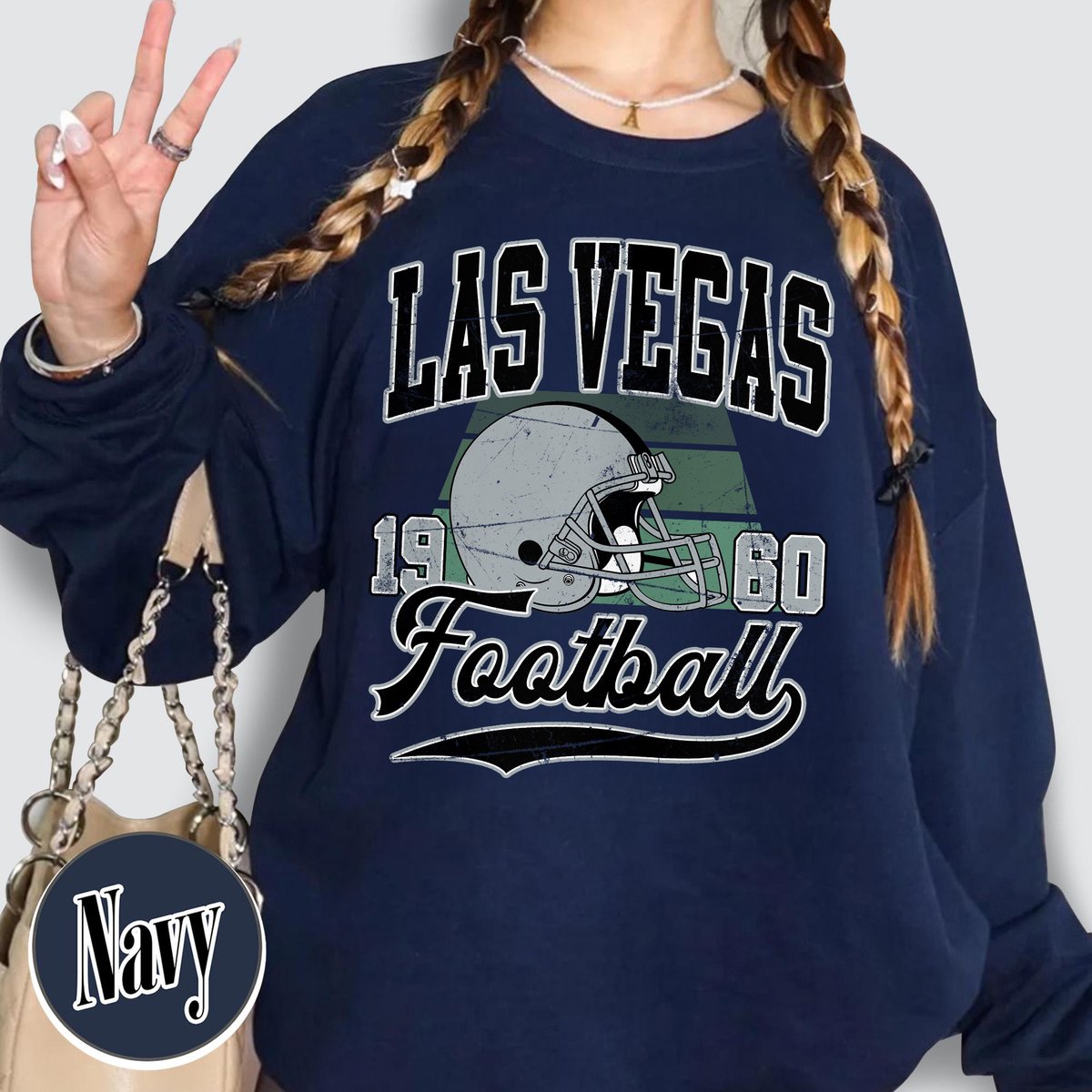 Unisex Las Vegas football vintage crewneck sweatshirt for men and women