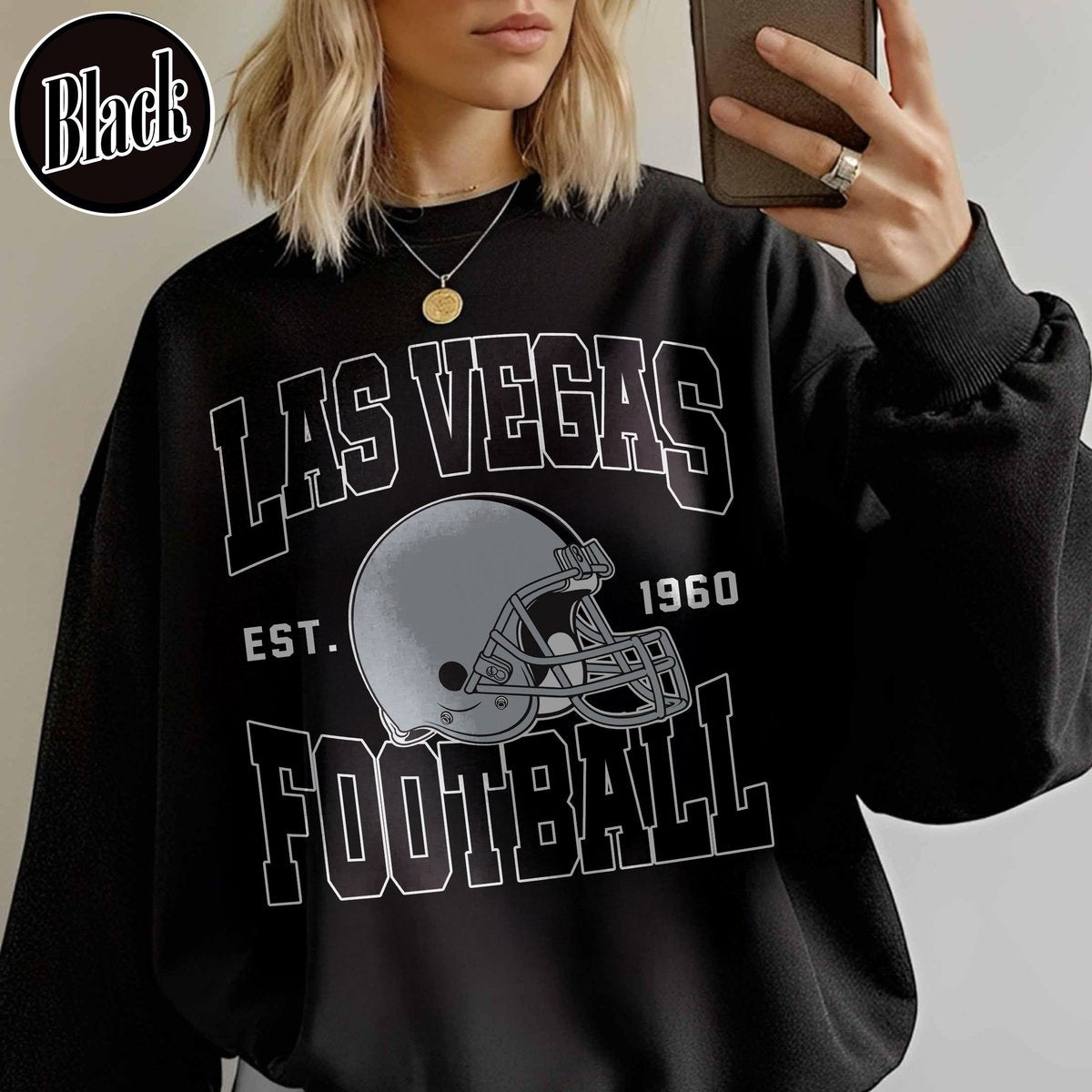 Unisex Las Vegas football vintage crewneck sweatshirt for men and women