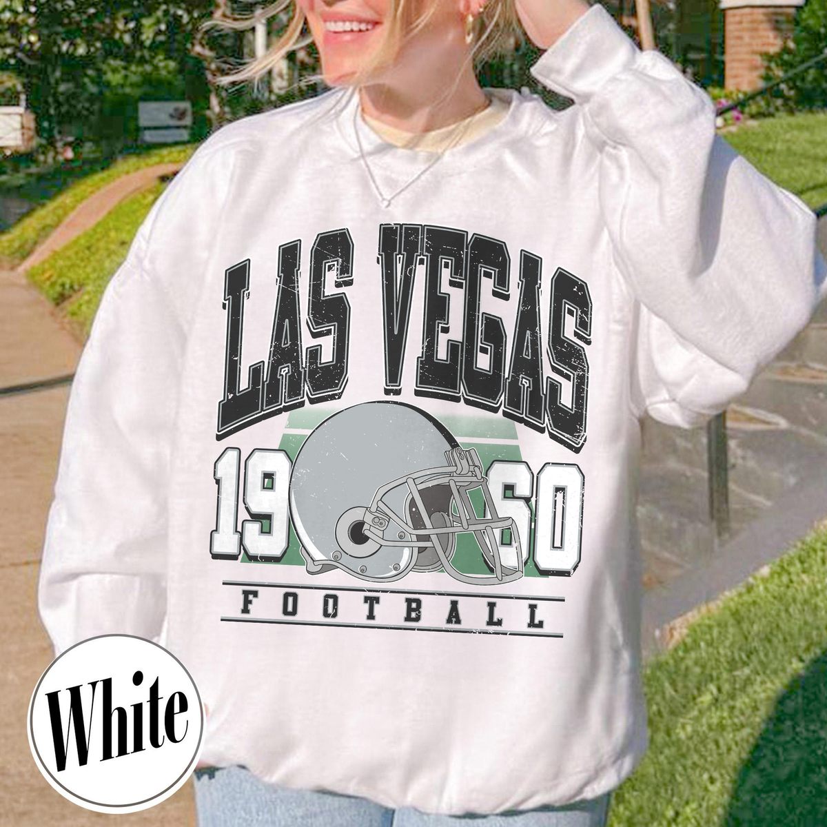 Unisex Las Vegas football vintage crewneck sweatshirt for men and women