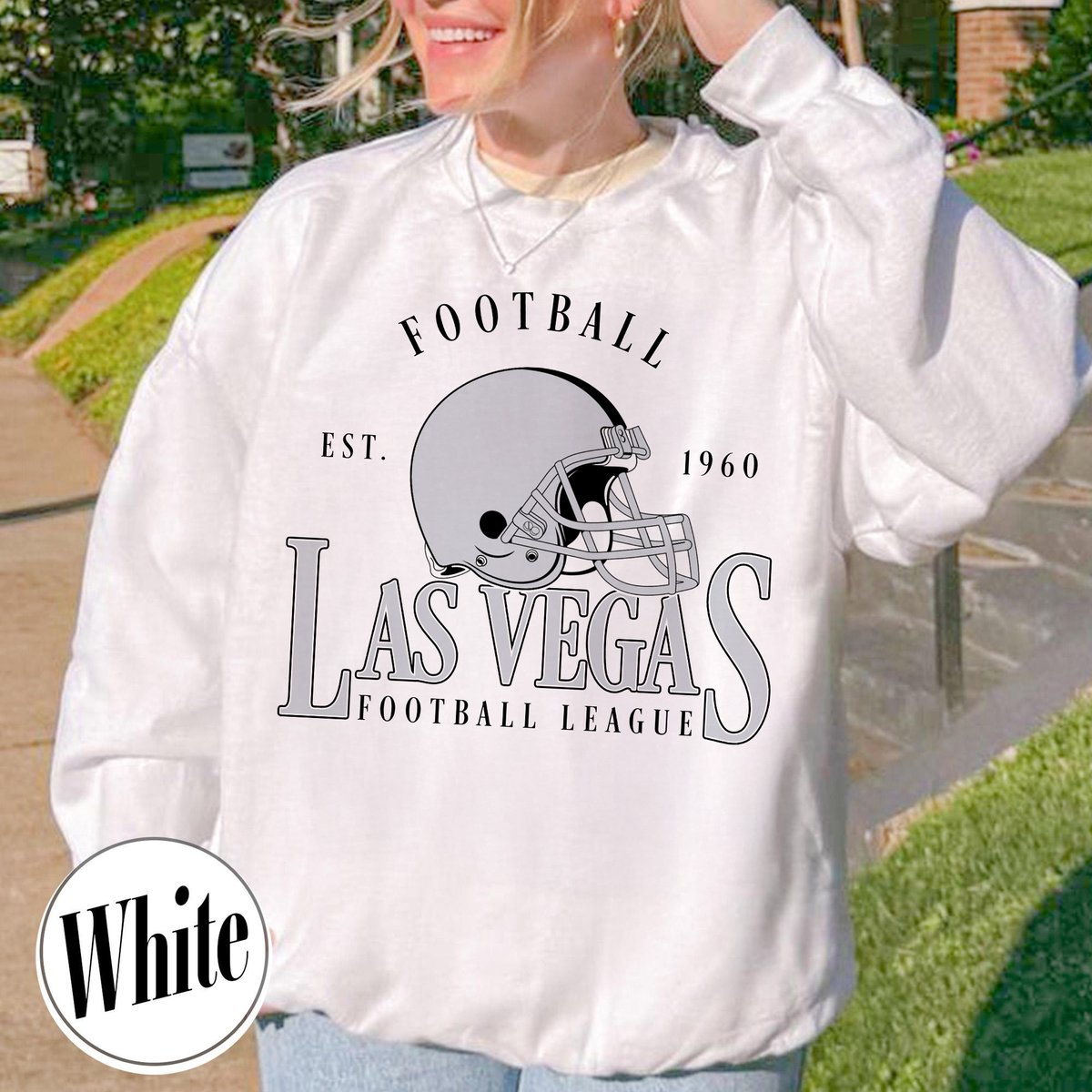 Unisex Las Vegas football vintage crewneck sweatshirt for men and women