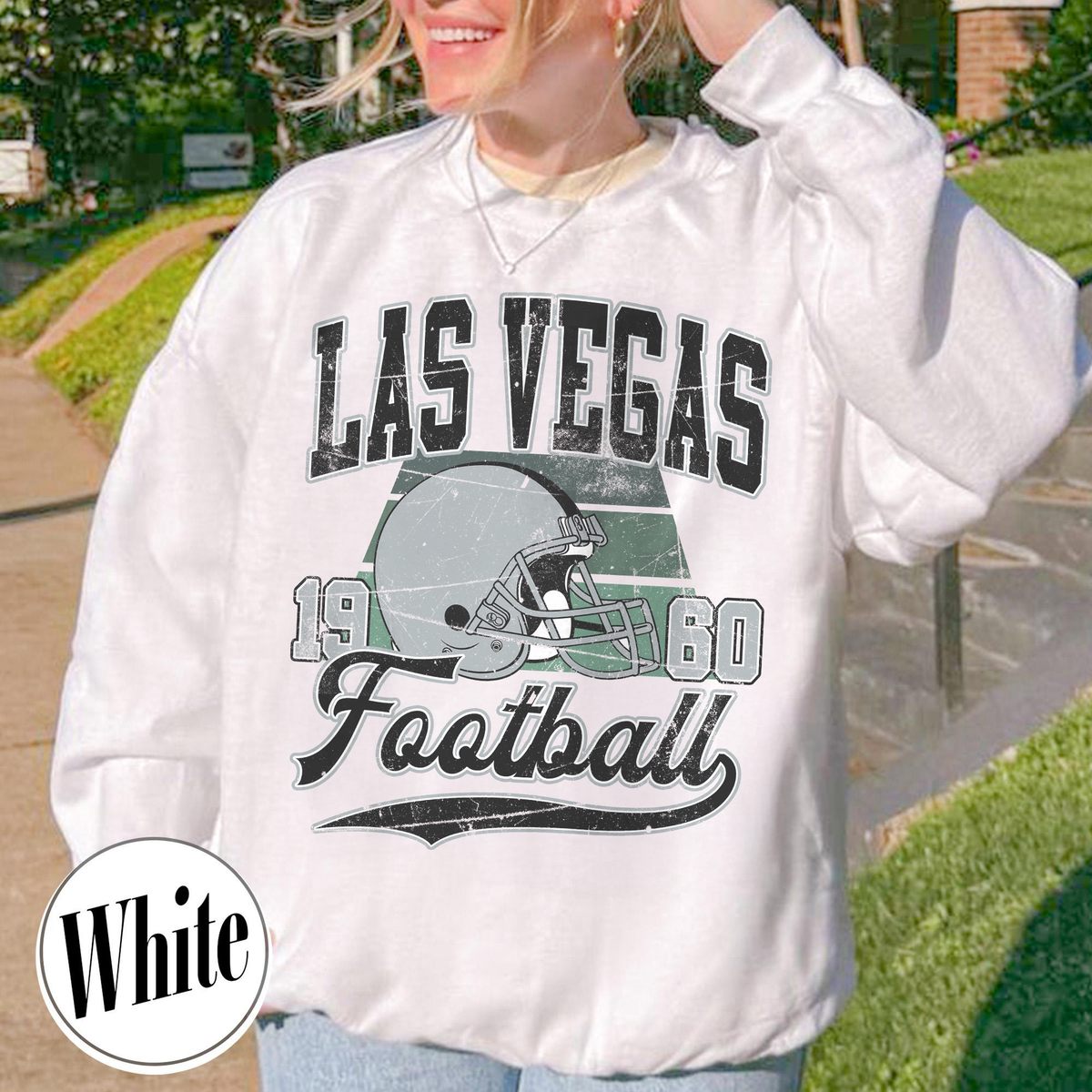 Unisex Las Vegas football vintage crewneck sweatshirt for men and women