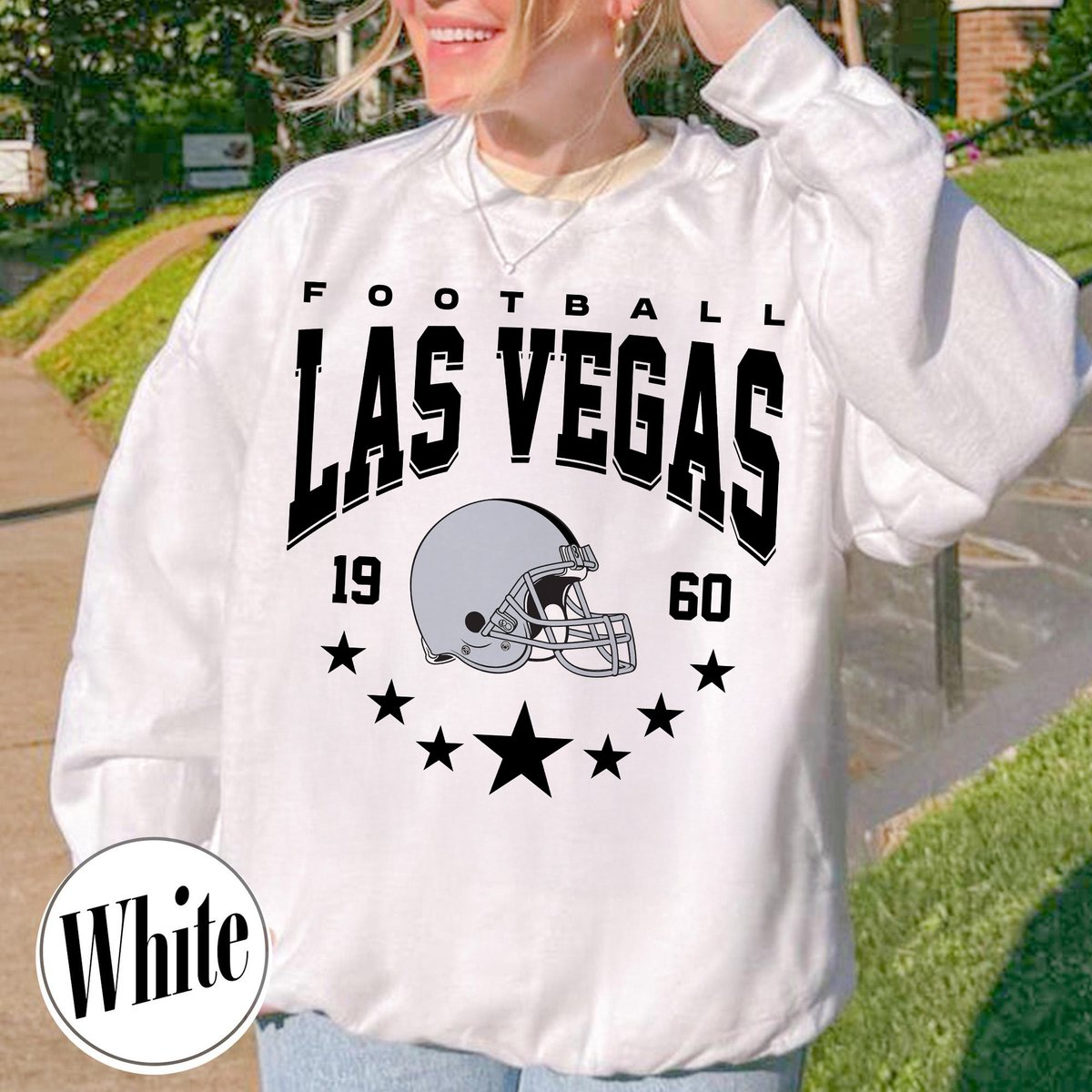 Unisex Las Vegas football vintage crewneck sweatshirt for men and women