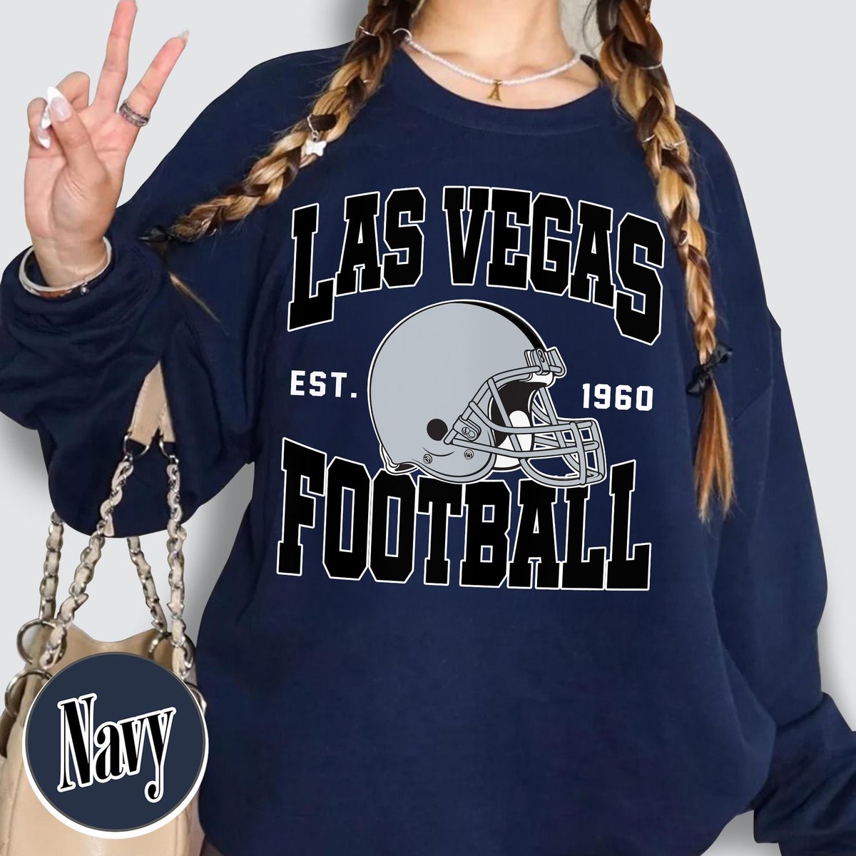 Unisex Las Vegas football vintage crewneck sweatshirt for men and women