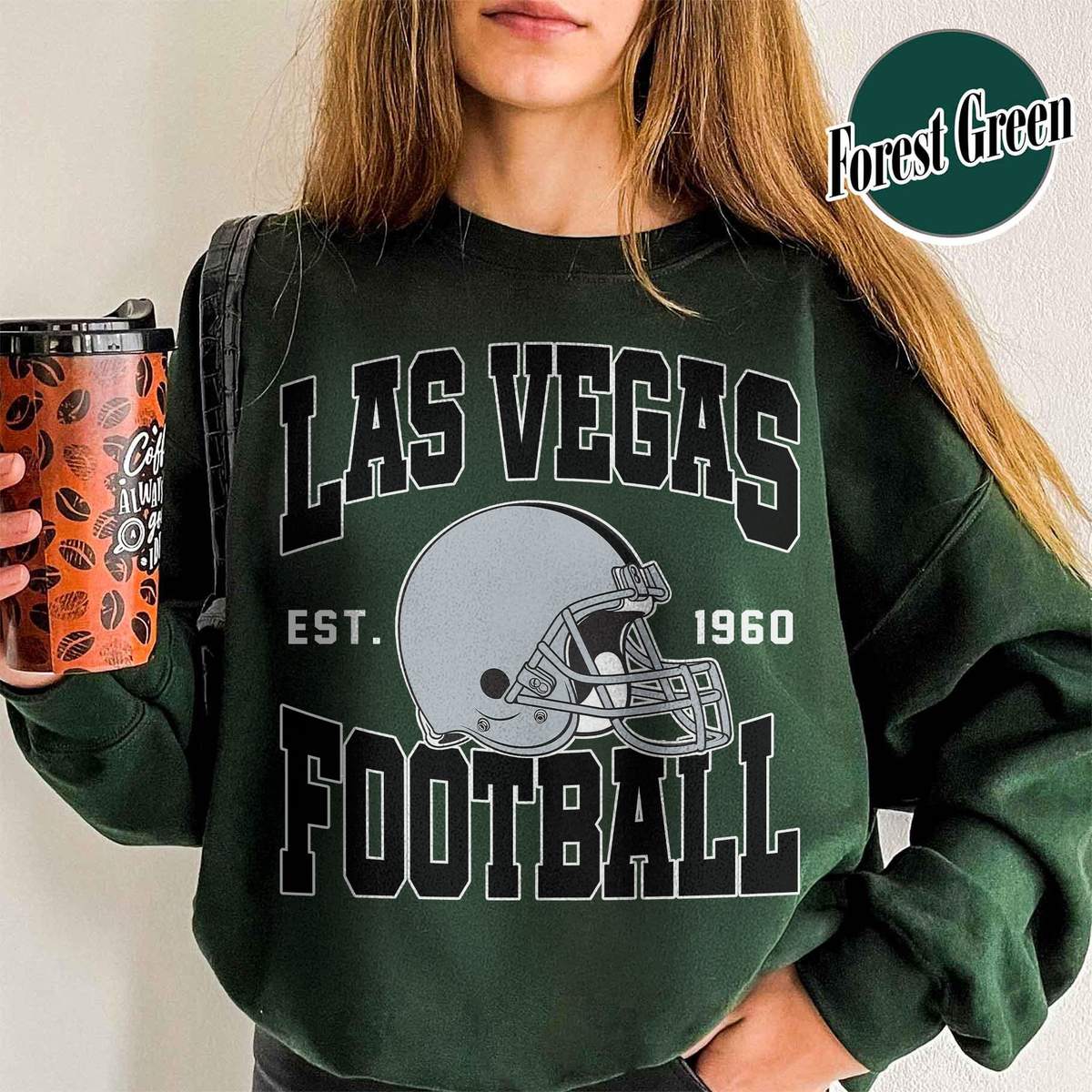 Unisex Las Vegas football vintage crewneck sweatshirt for men and women