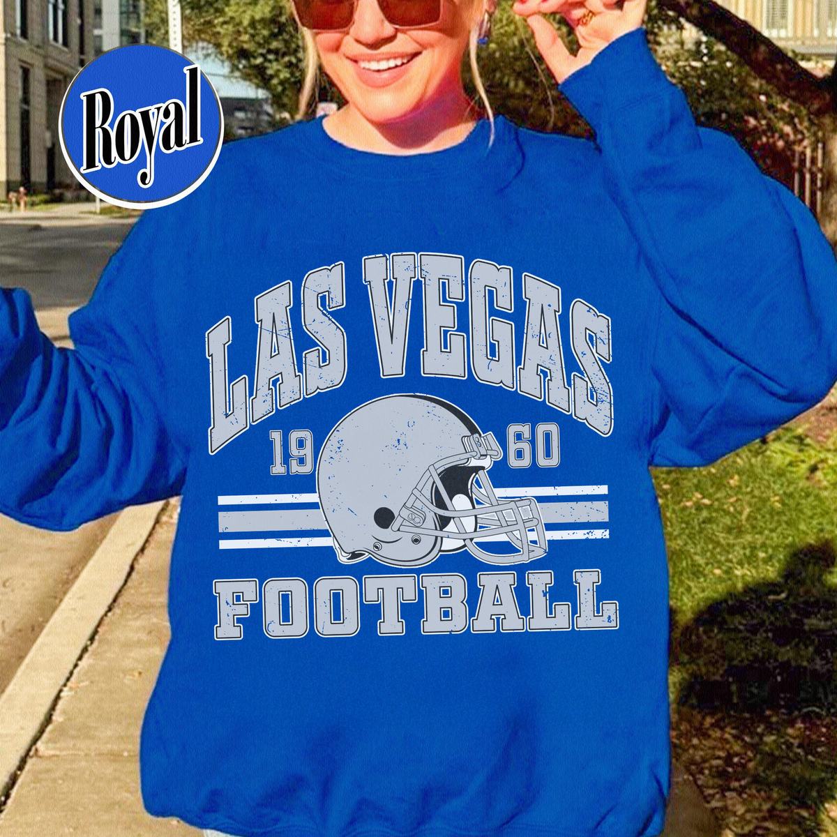Unisex Las Vegas football vintage crewneck sweatshirt for men and women