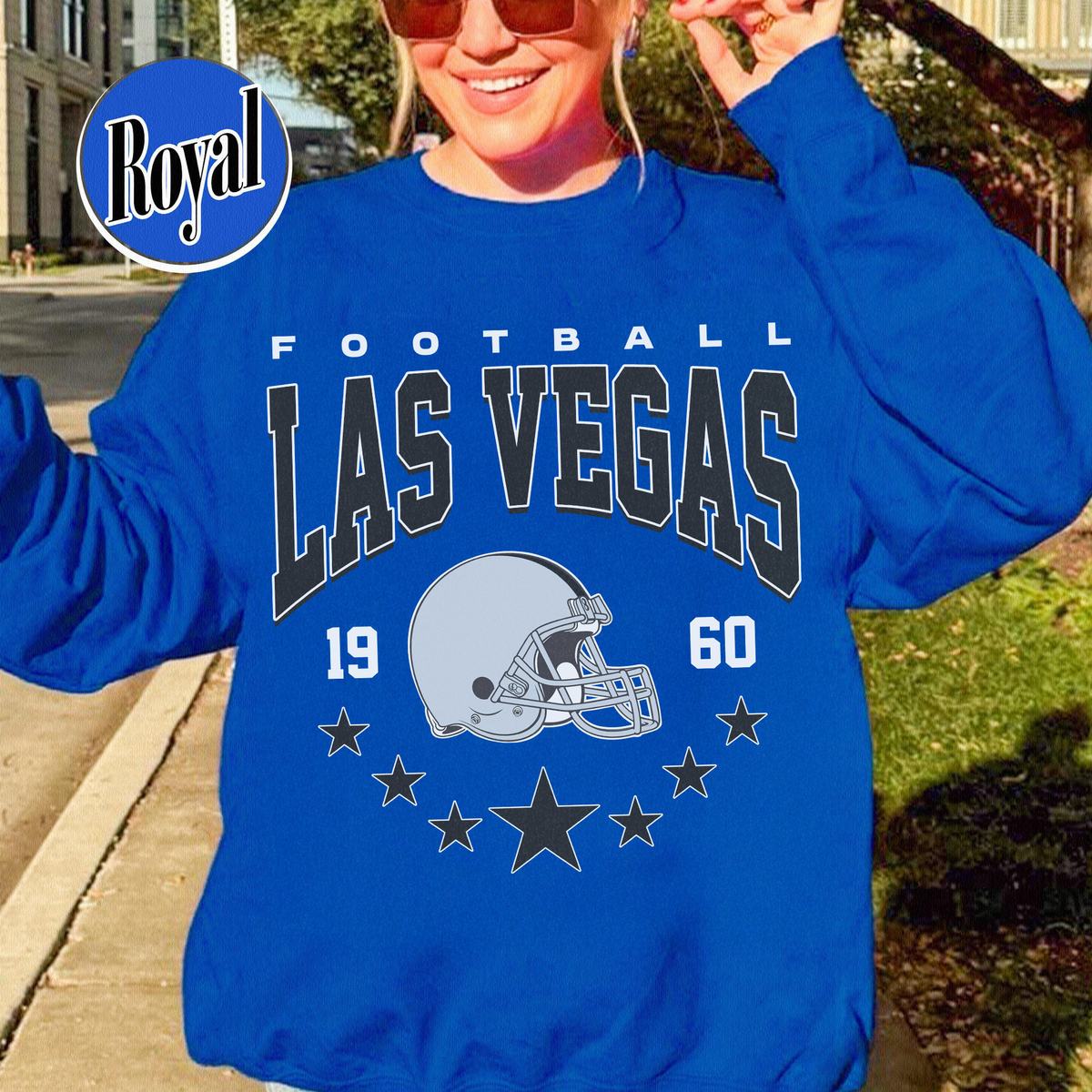 Unisex Las Vegas football vintage crewneck sweatshirt for men and women
