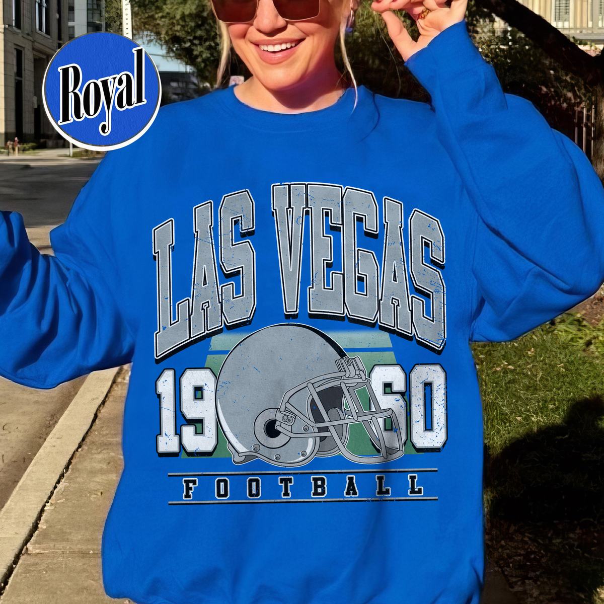 Unisex Las Vegas football vintage crewneck sweatshirt for men and women