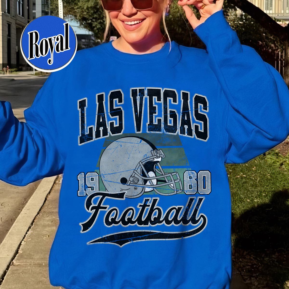 Unisex Las Vegas football vintage crewneck sweatshirt for men and women