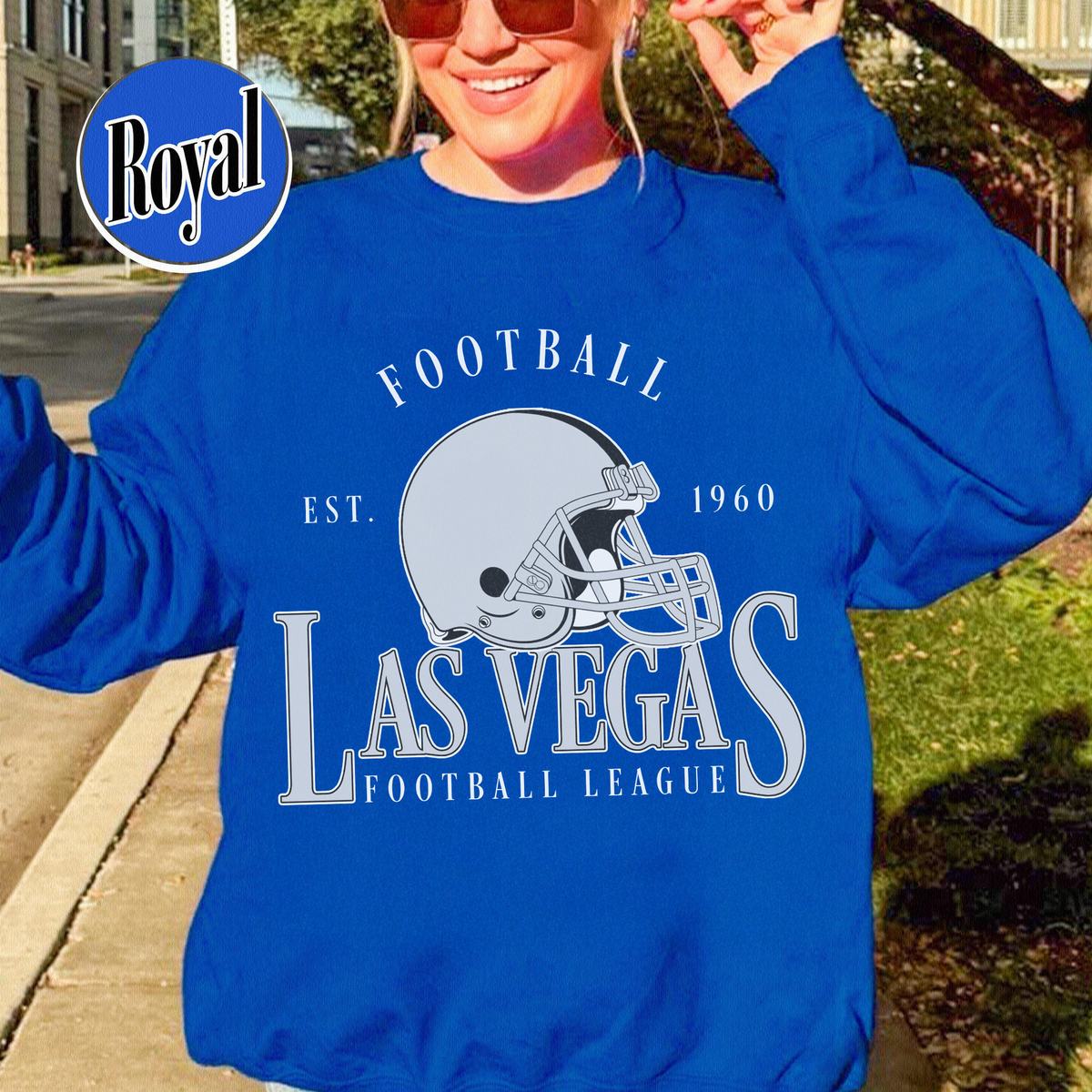Unisex Las Vegas football vintage crewneck sweatshirt for men and women