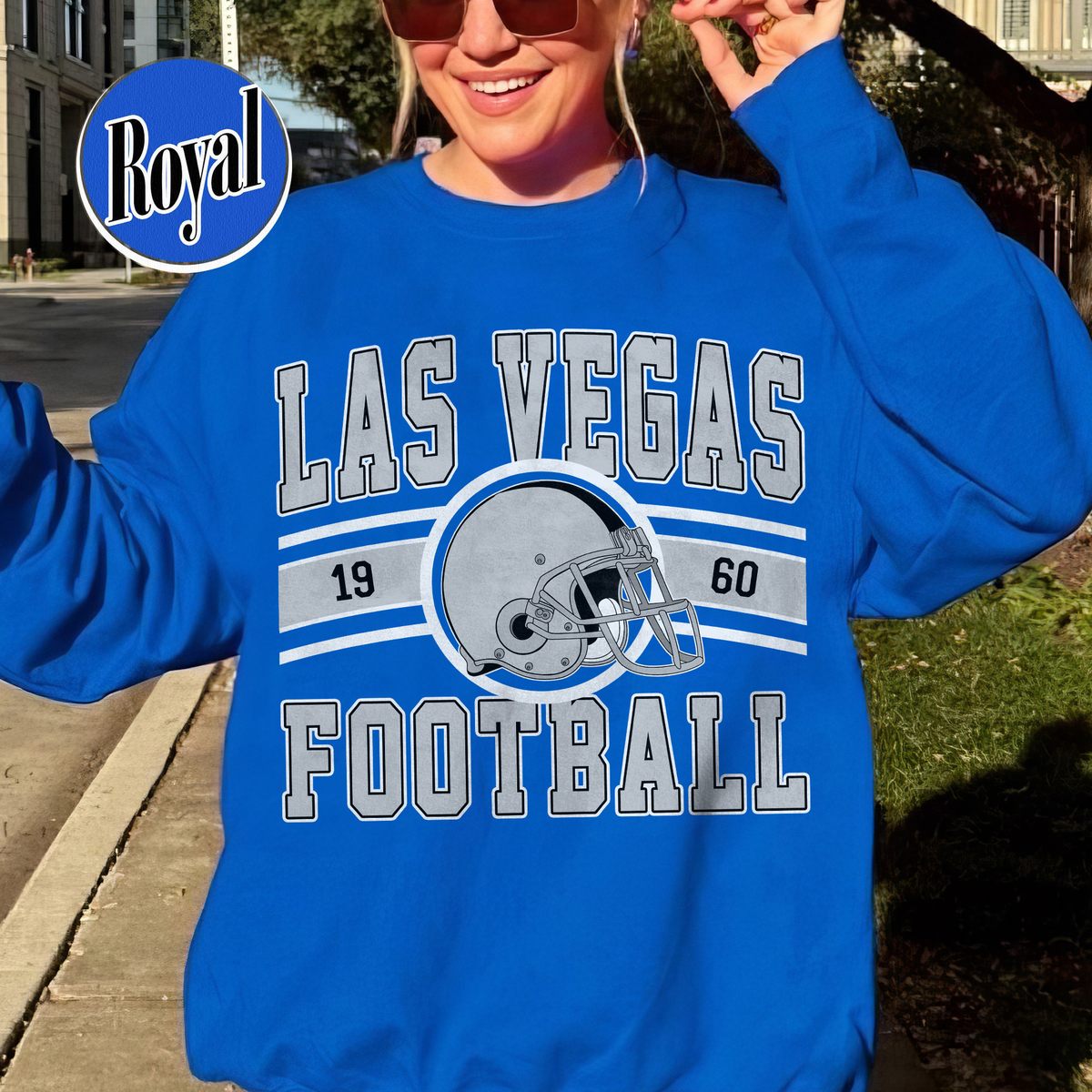 Unisex Las Vegas football vintage crewneck sweatshirt for men and women