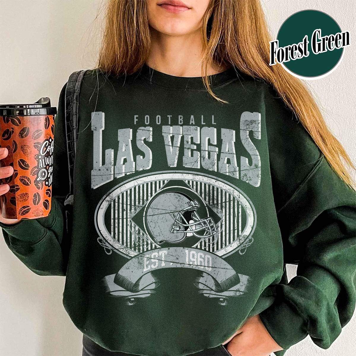 Unisex Las Vegas football vintage crewneck sweatshirt for men and women