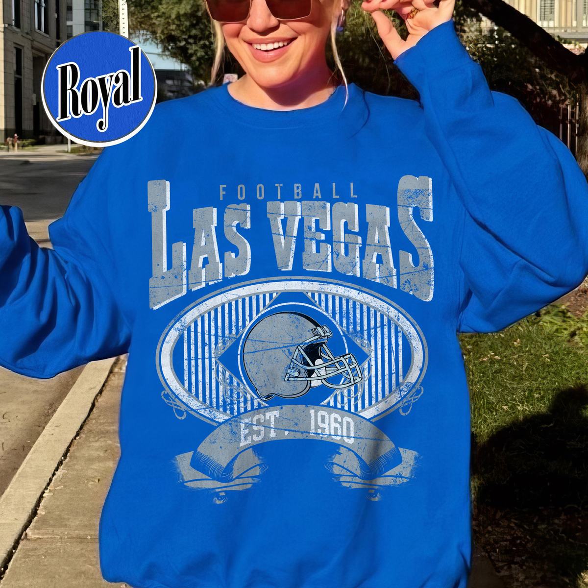 Unisex Las Vegas football vintage crewneck sweatshirt for men and women