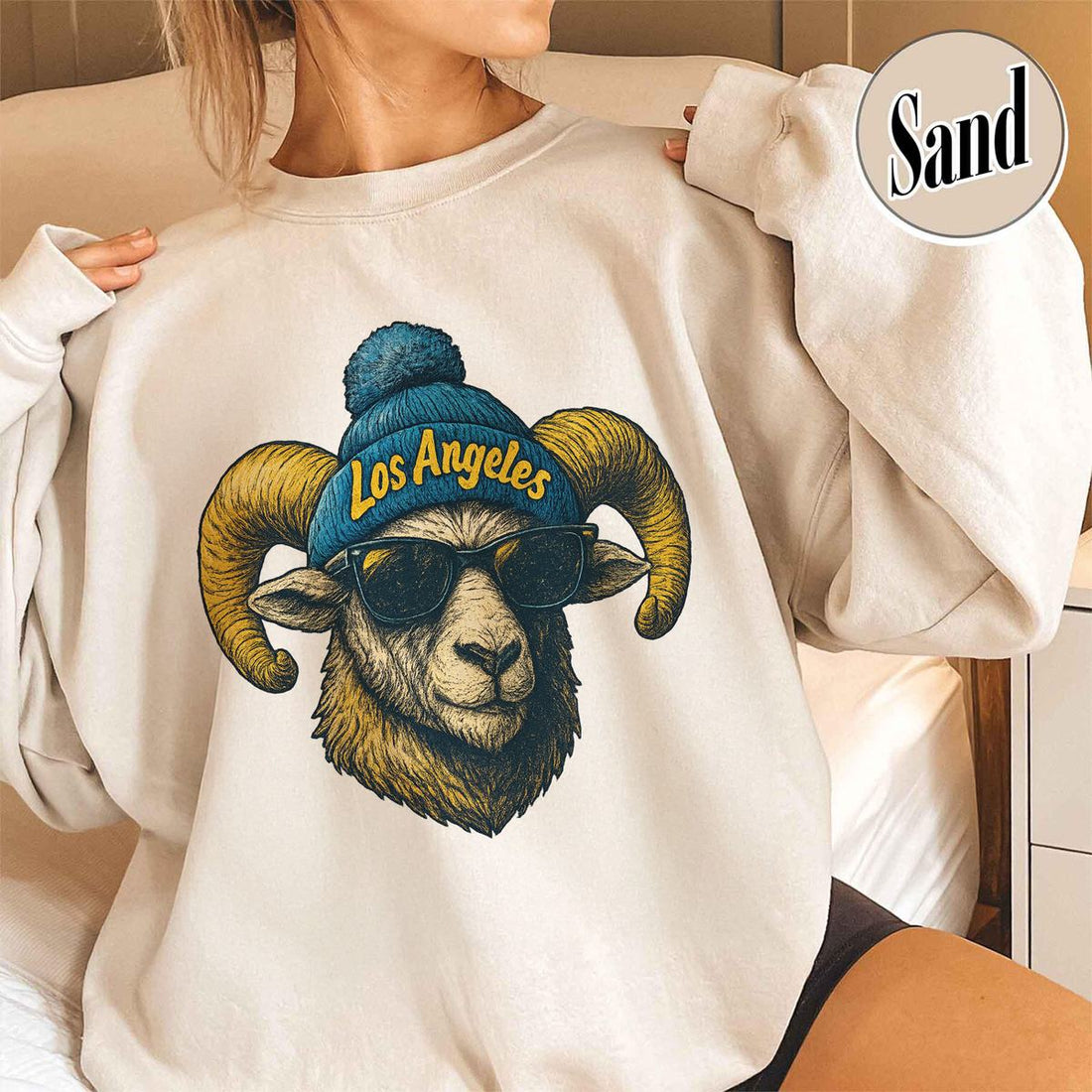 Unisex Los Angeles football vintage crewneck sweatshirt for men and women