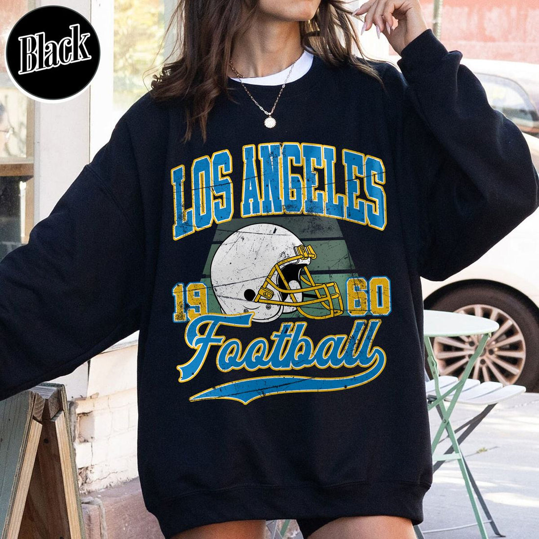 Unisex Los Angeles football vintage crewneck sweatshirt for men and women