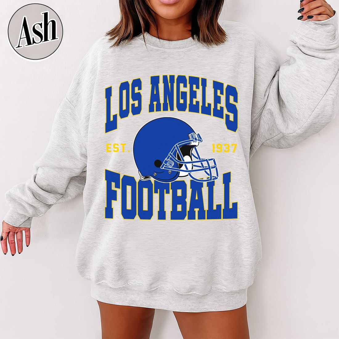 Unisex Los Angeles football vintage crewneck sweatshirt for men and women