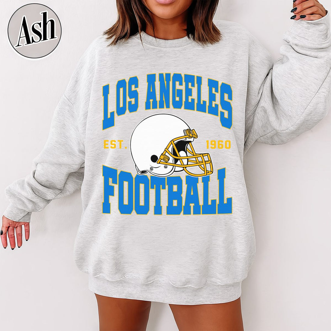 Unisex Los Angeles football vintage crewneck sweatshirt for men and women