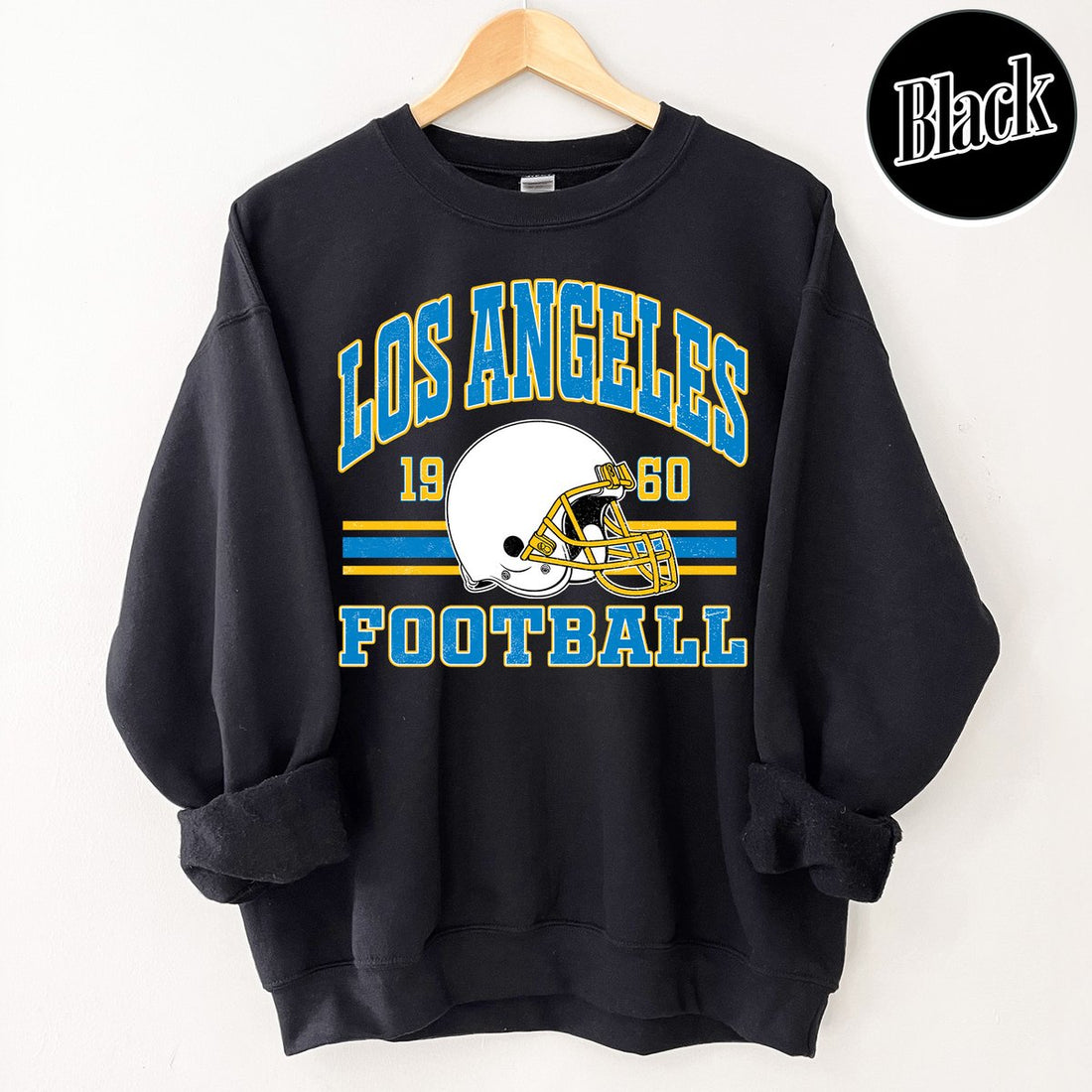 Unisex Los Angeles football vintage crewneck sweatshirt for men and women