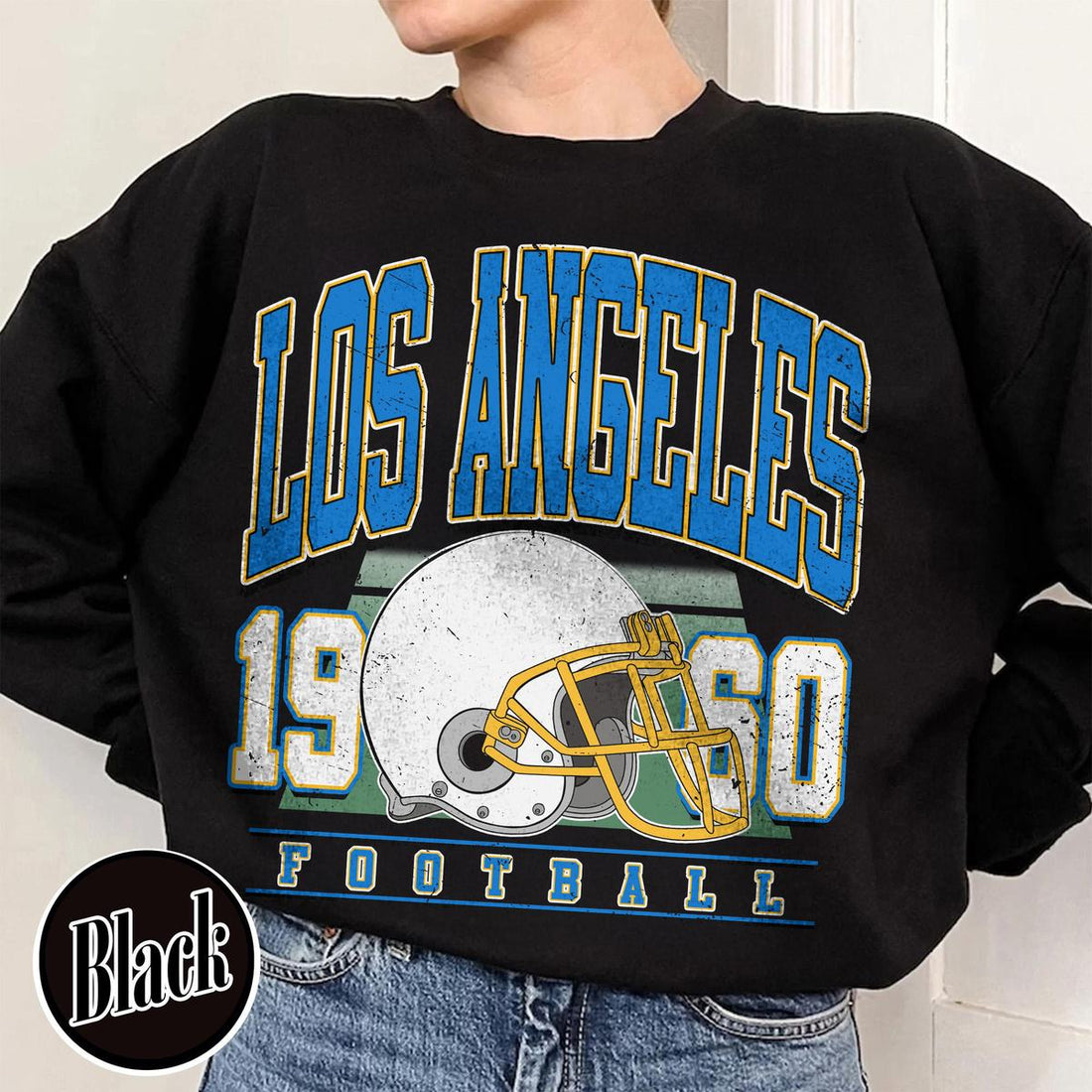 Unisex Los Angeles football vintage crewneck sweatshirt for men and women