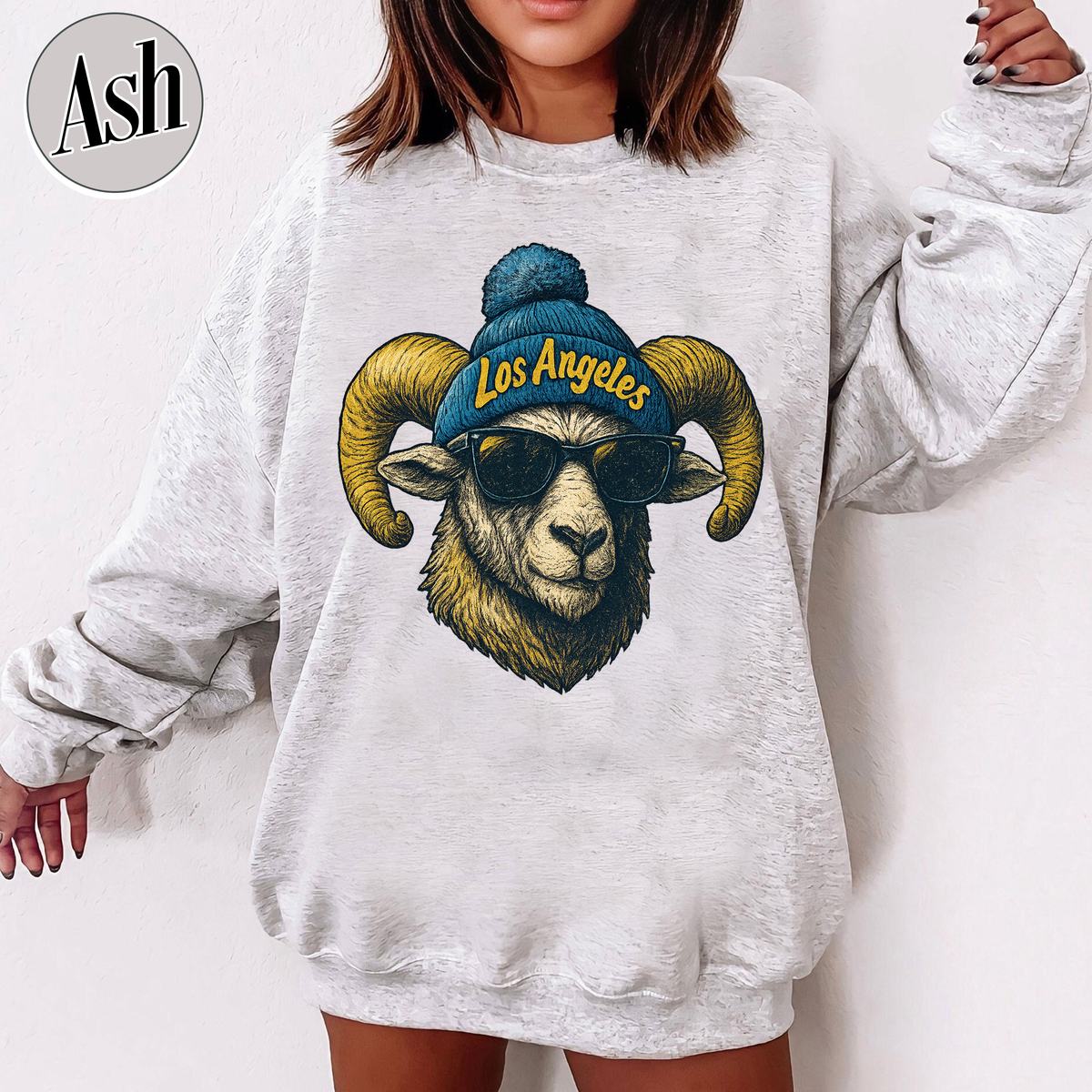 Unisex Los Angeles football vintage crewneck sweatshirt for men and women