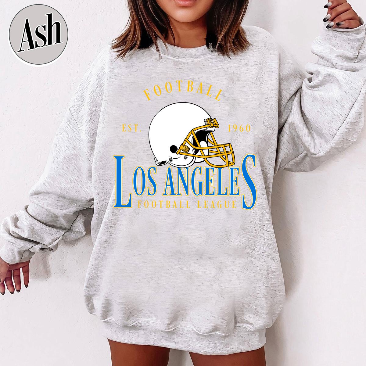 Unisex Los Angeles football vintage crewneck sweatshirt for men and women