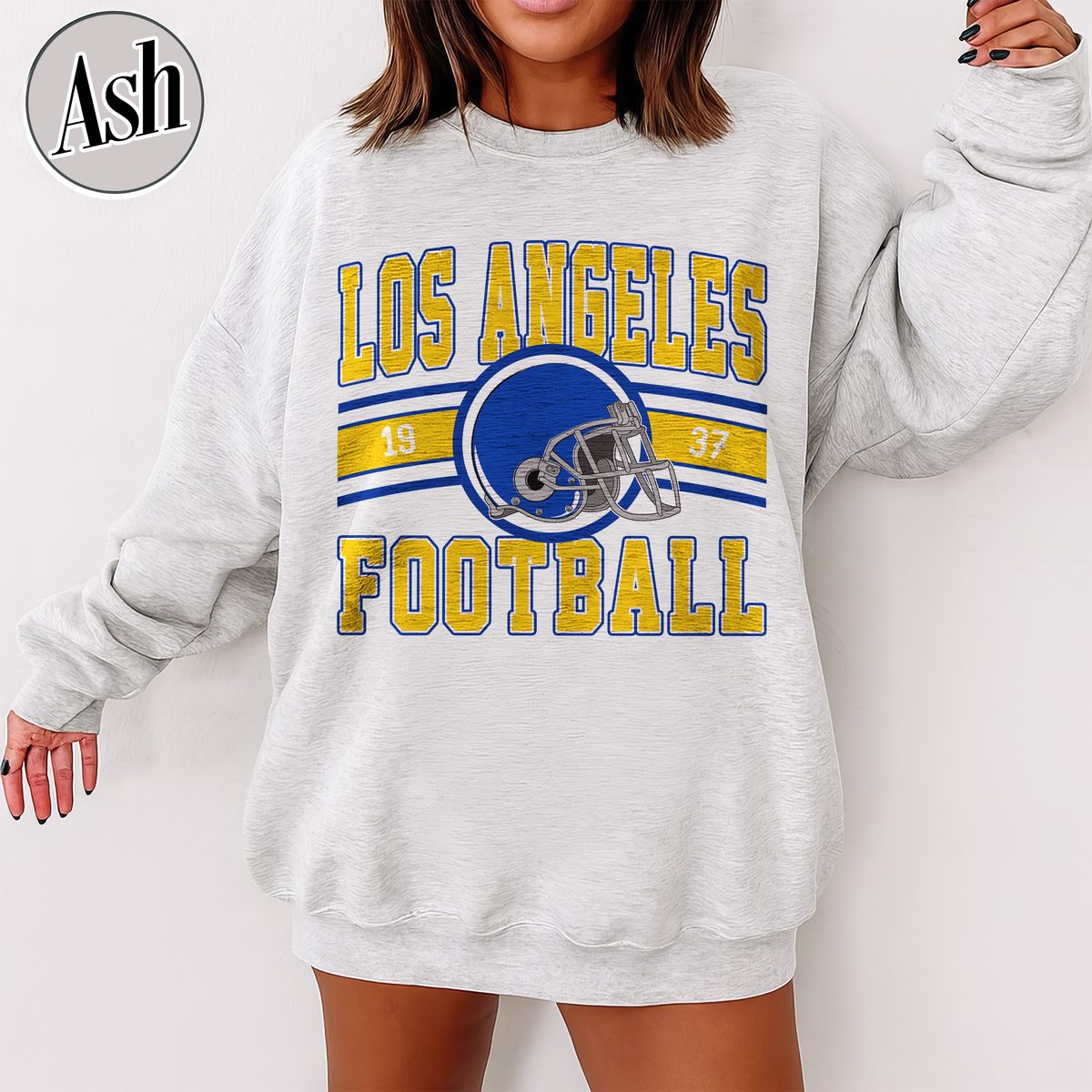 Unisex Los Angeles football vintage crewneck sweatshirt for men and women