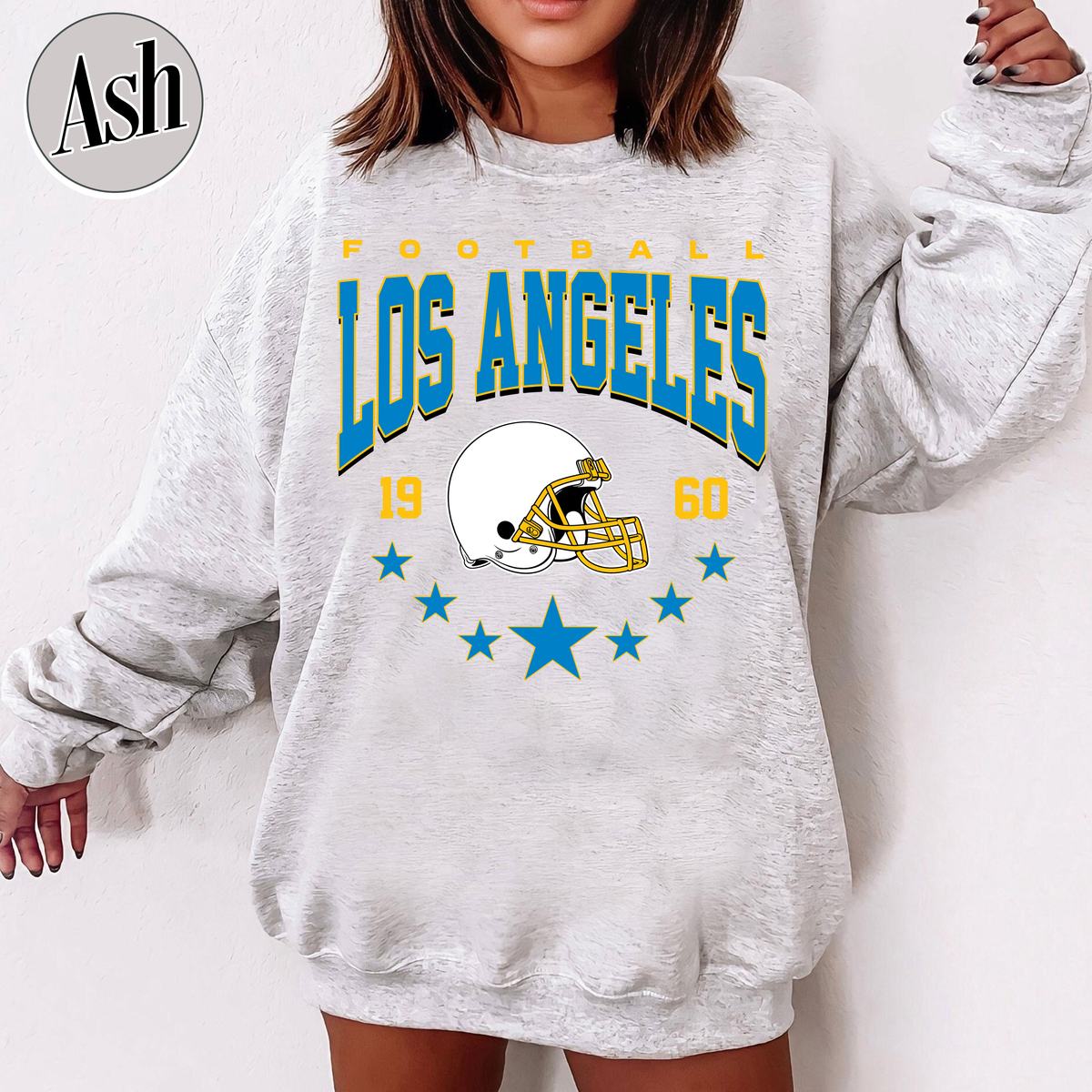 Unisex Los Angeles football vintage crewneck sweatshirt for men and women