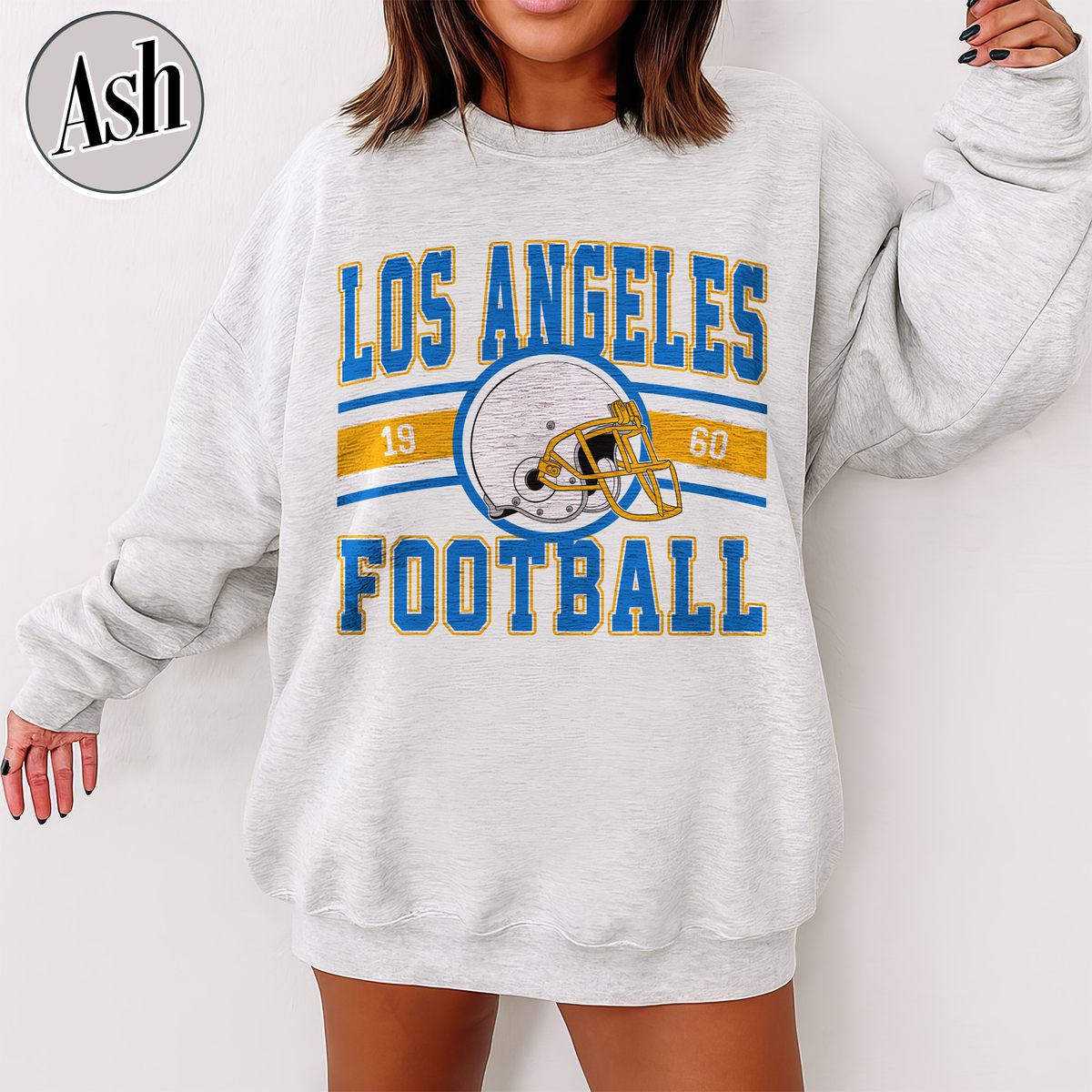 Unisex Los Angeles football vintage crewneck sweatshirt for men and women