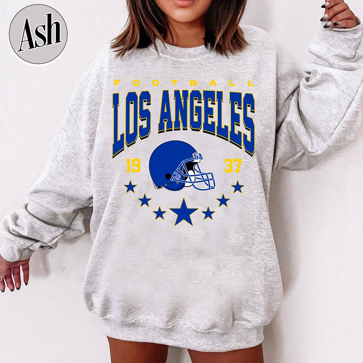 Unisex Los Angeles football vintage crewneck sweatshirt for men and women