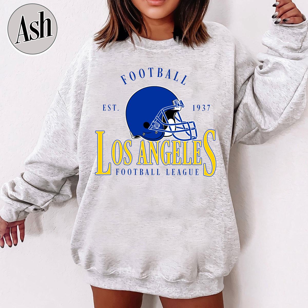 Unisex Los Angeles football vintage crewneck sweatshirt for men and women