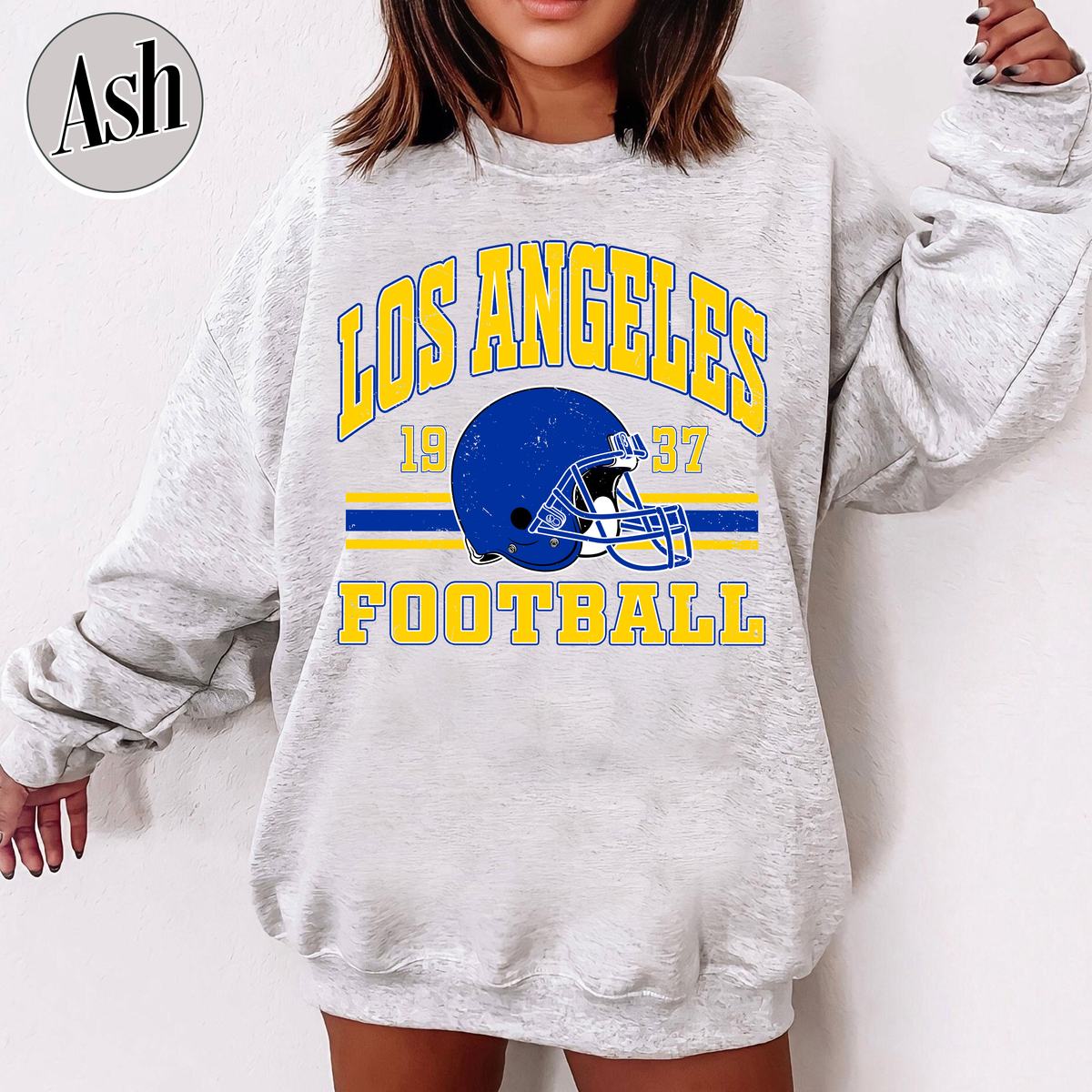 Unisex Los Angeles football vintage crewneck sweatshirt for men and women