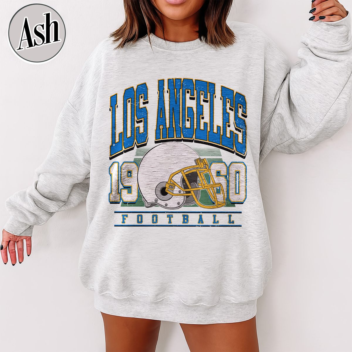 Unisex Los Angeles football vintage crewneck sweatshirt for men and women