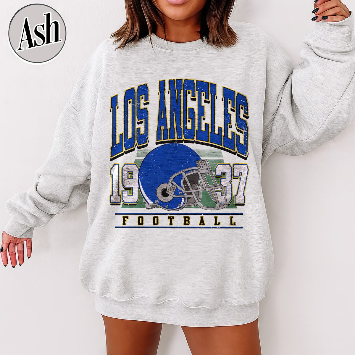 Unisex Los Angeles football vintage crewneck sweatshirt for men and women