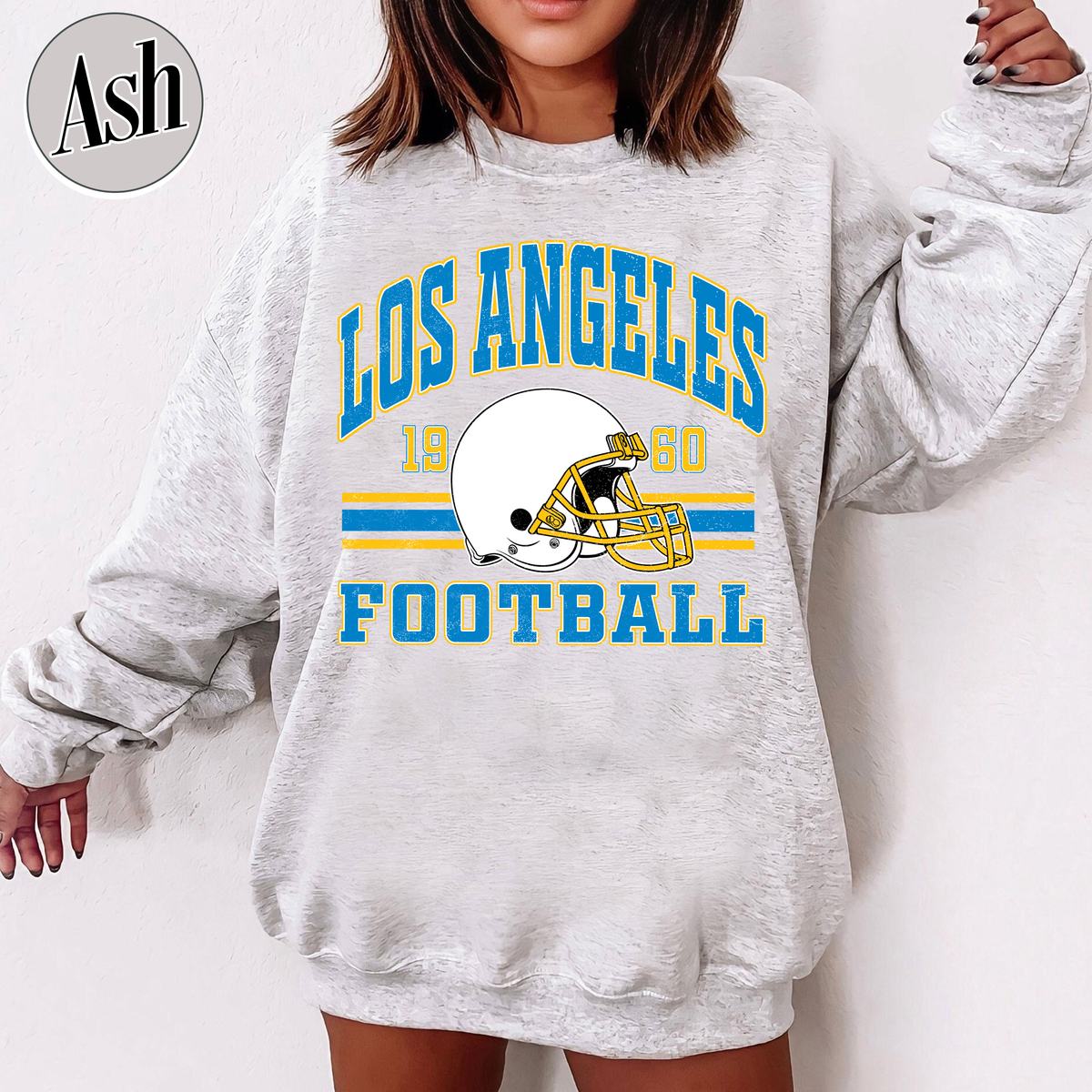 Unisex Los Angeles football vintage crewneck sweatshirt for men and women