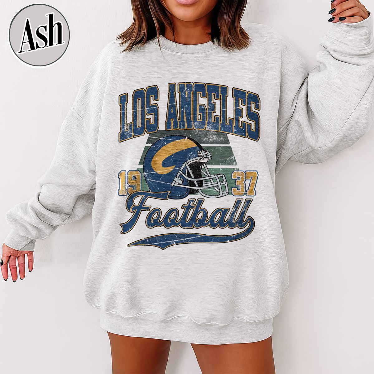Unisex Los Angeles football vintage crewneck sweatshirt for men and women