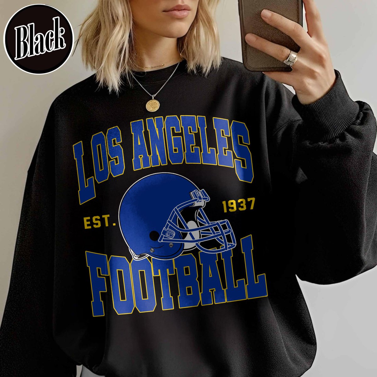 Unisex Los Angeles football vintage crewneck sweatshirt for men and women