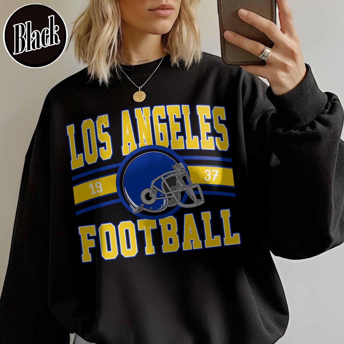 Unisex Los Angeles football vintage crewneck sweatshirt for men and women