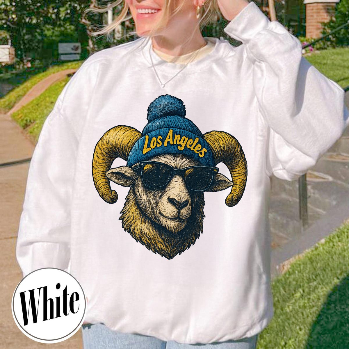 Unisex Los Angeles football vintage crewneck sweatshirt for men and women